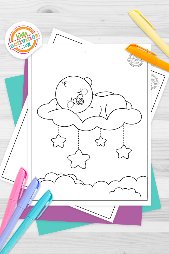 Adorably cute printable baby coloring pages kids activities blog