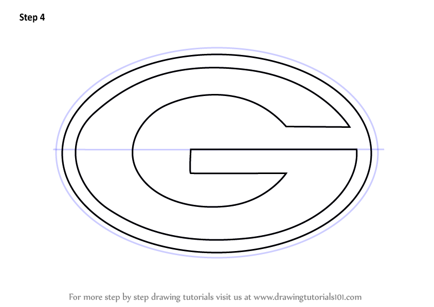 How to draw green bay packers logo nfl step by step