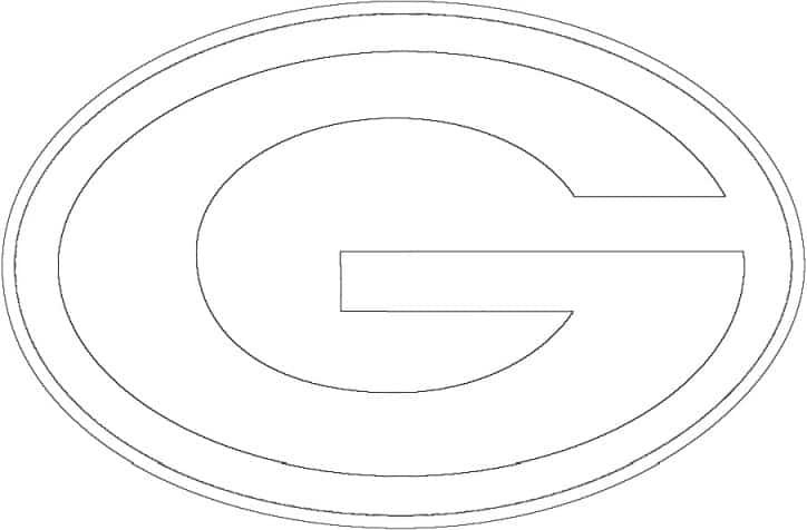 Green bay packers logo coloring page