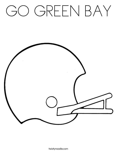 Go green bay coloring page