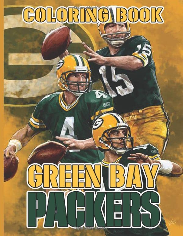 Green bay packers coloring book featuring enchanting green bay packers coloring books for adults tweens by ewan holmes