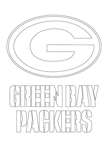 Green bay packers logo coloring page free printable coloring pages