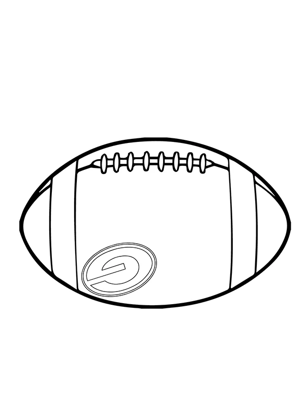 Green bay packers ball coloring page