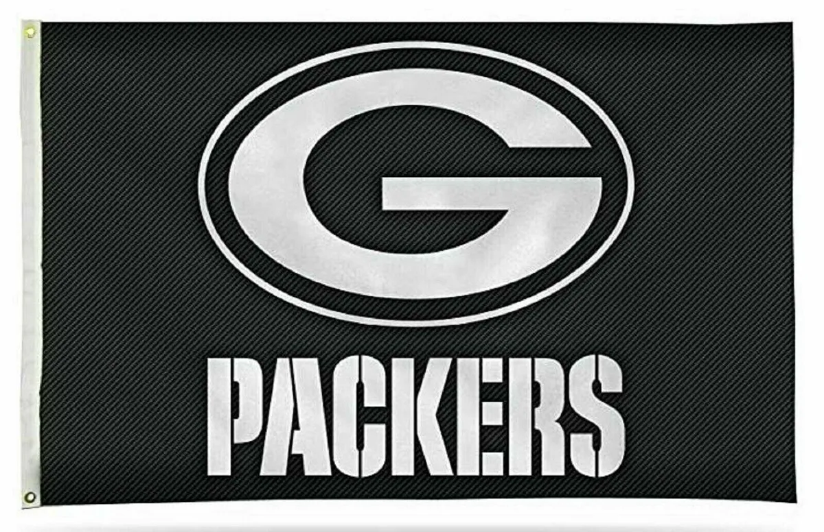 Green bay packers black flag xft banner polyester american football packers