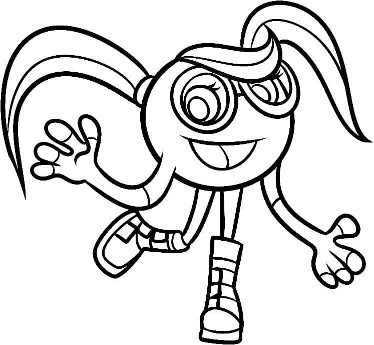 Pac man cylindria coloring page