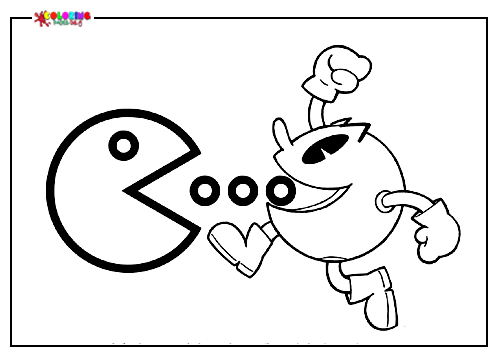 Pac man and angry bird coloring pages these are fun childhood games