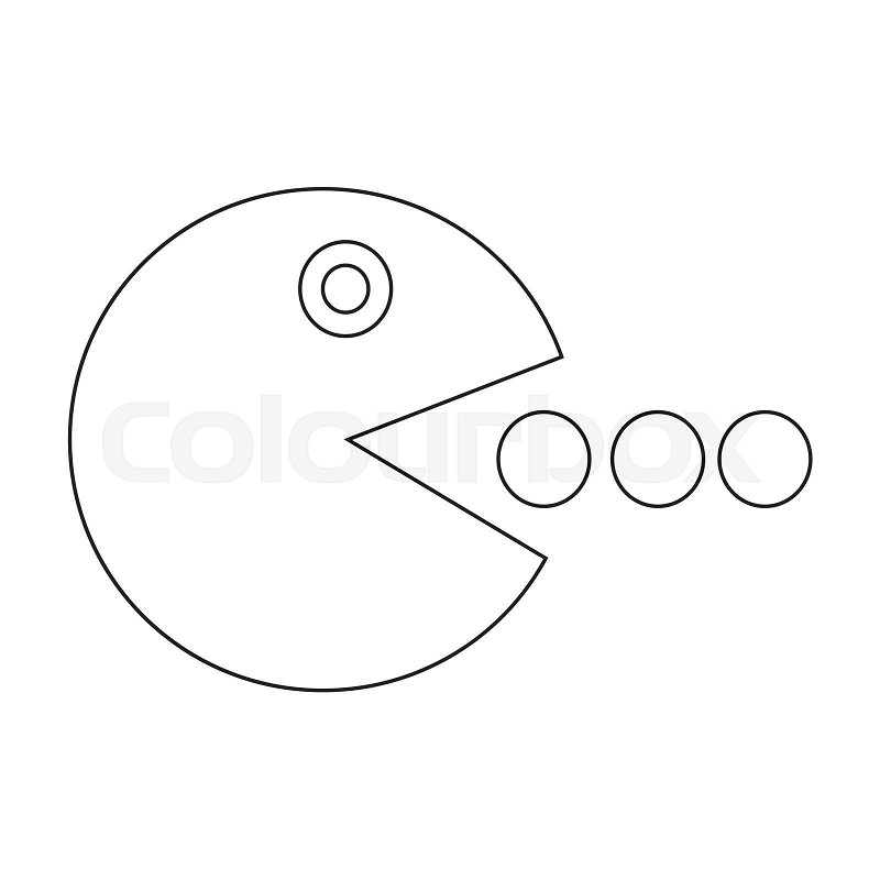 Arcade game pac man icon stock vector