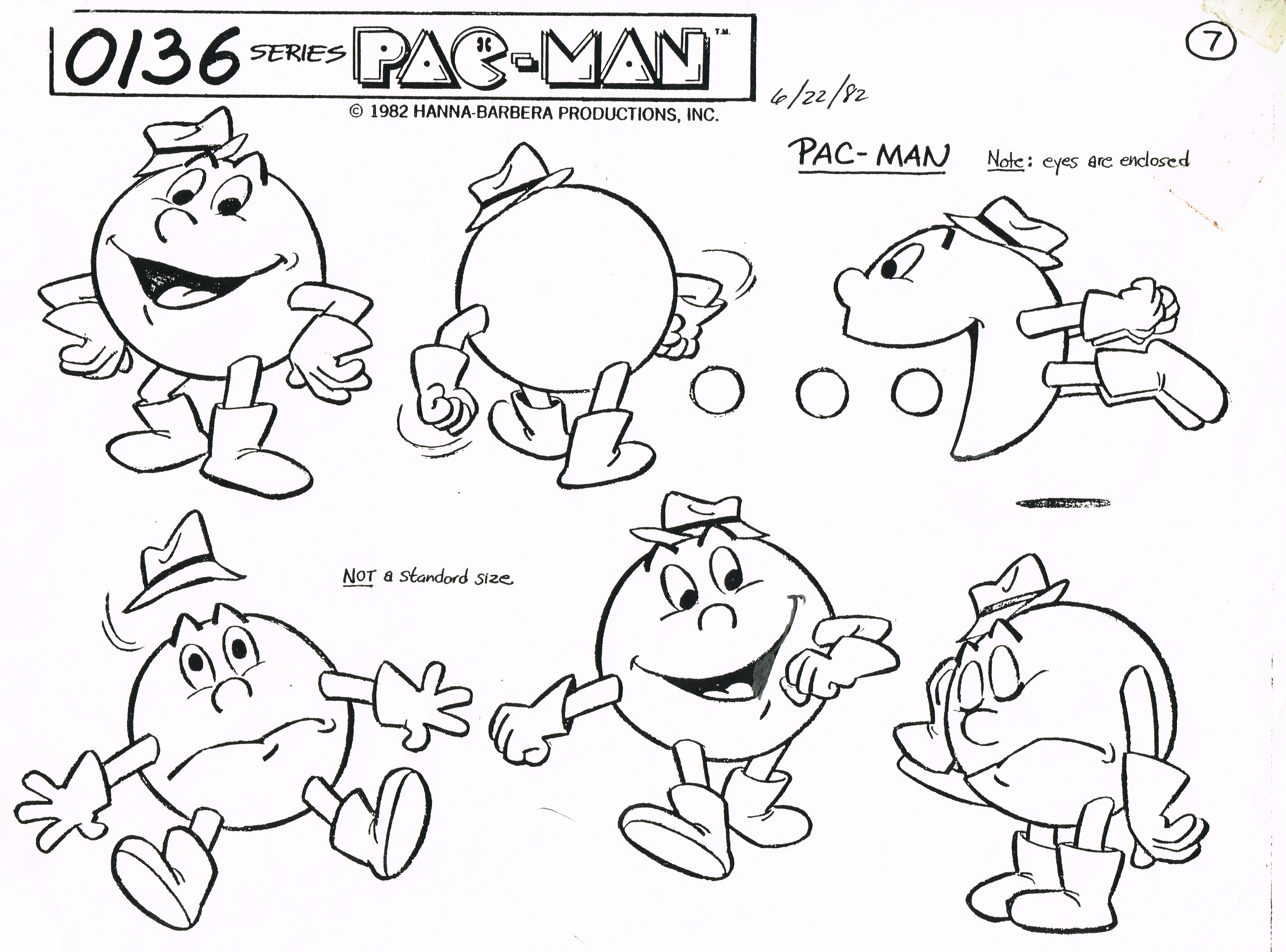 Model sheetsconcept art from the pacman cartoon rpacman