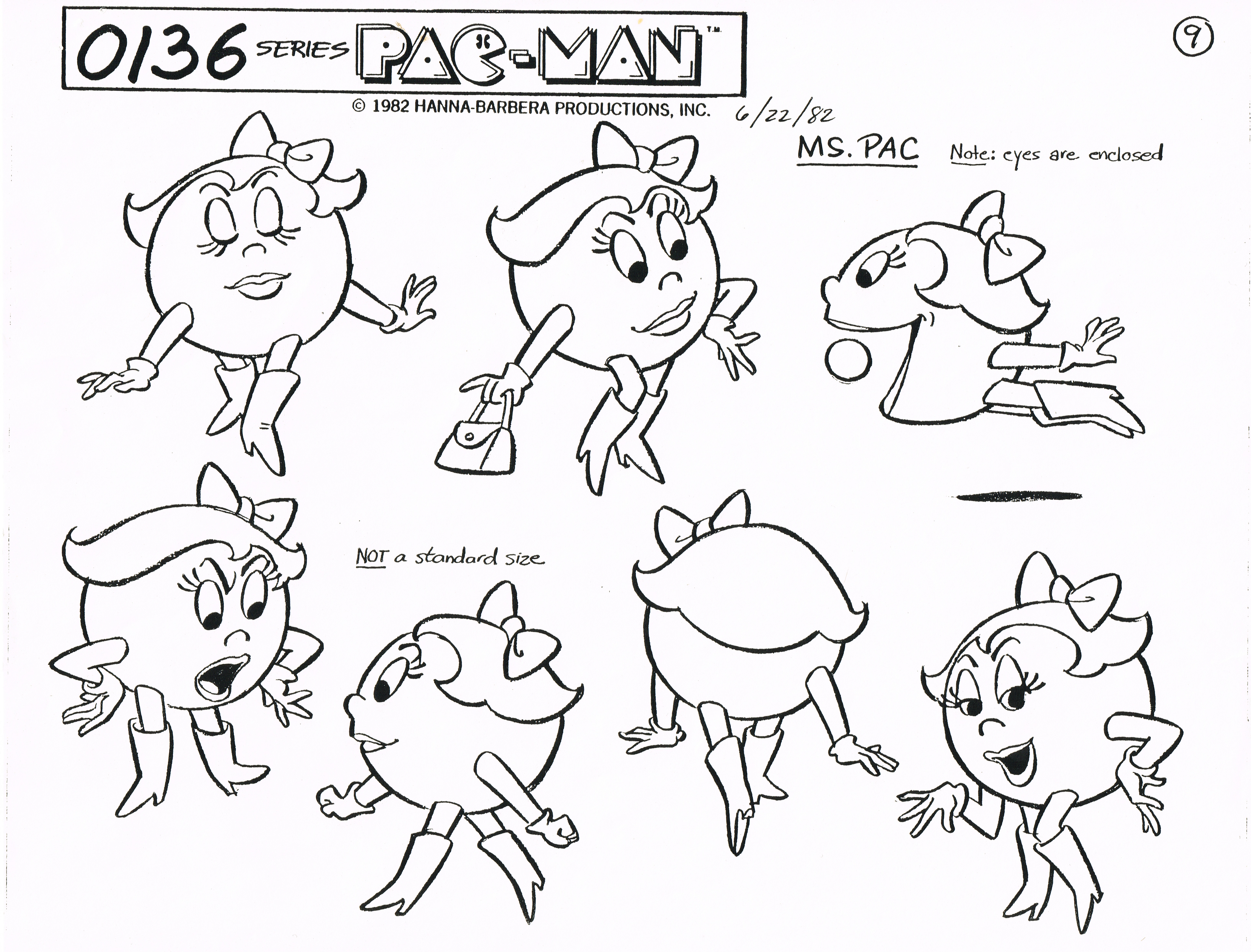 Model sheetsconcept art from the pacman cartoon rpacman