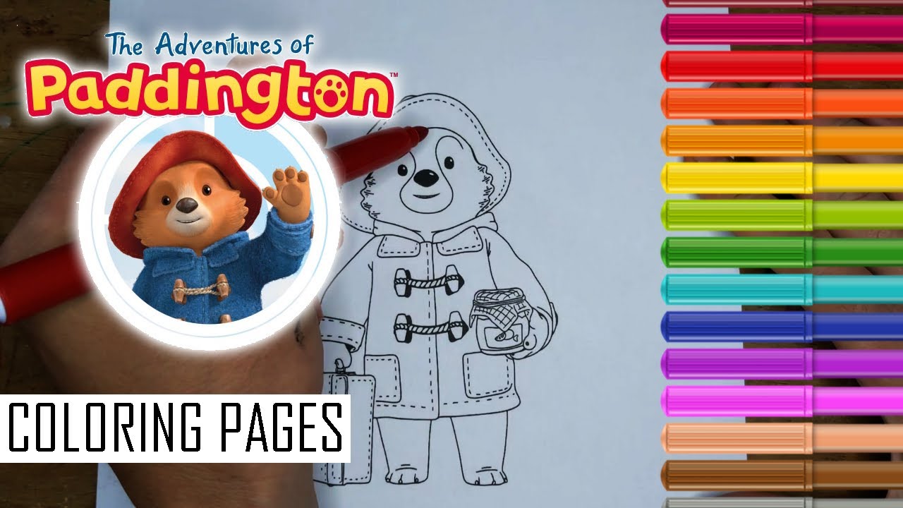 Paddington bear coloring pages for kids