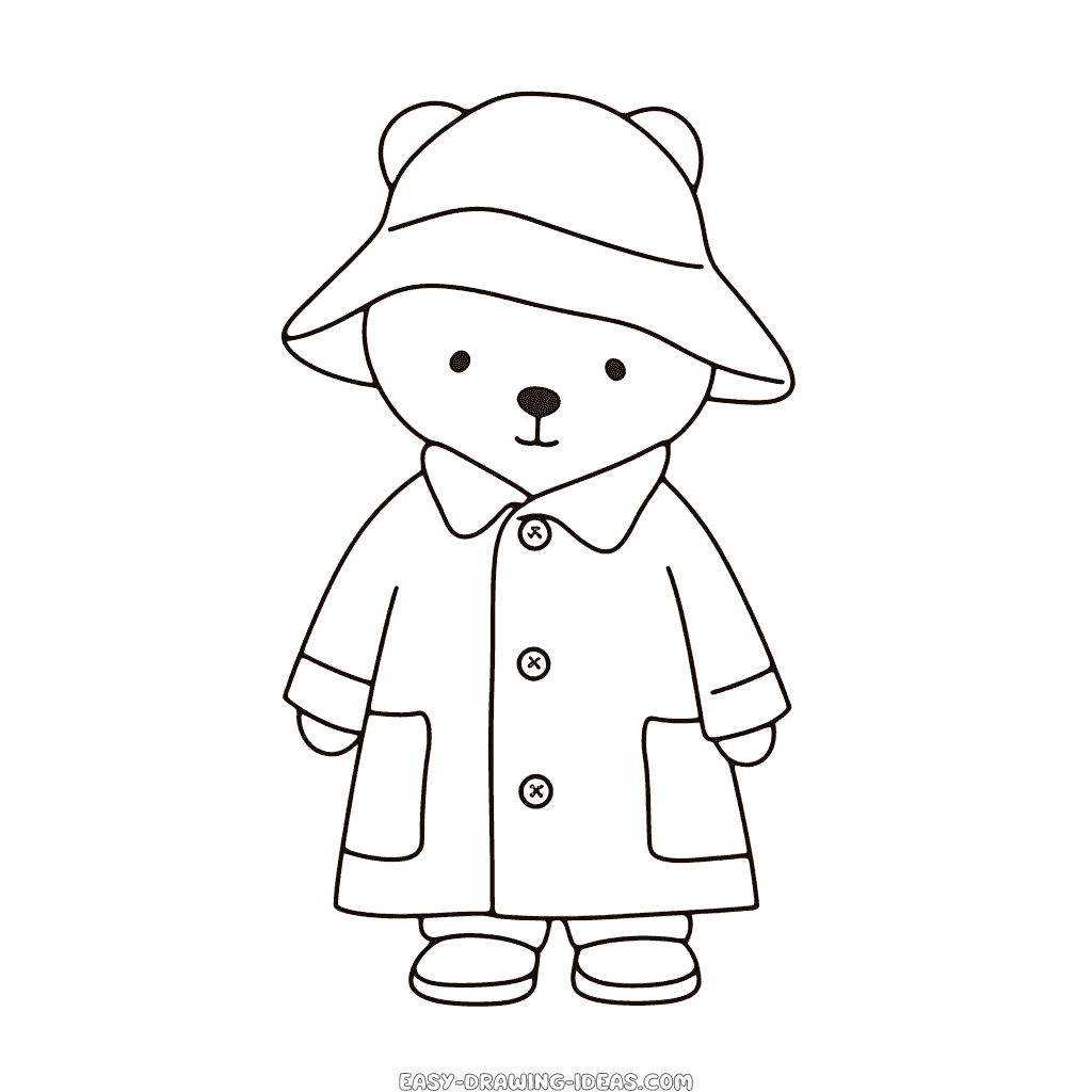 Paddington bear easy drawing easy drawing ideas