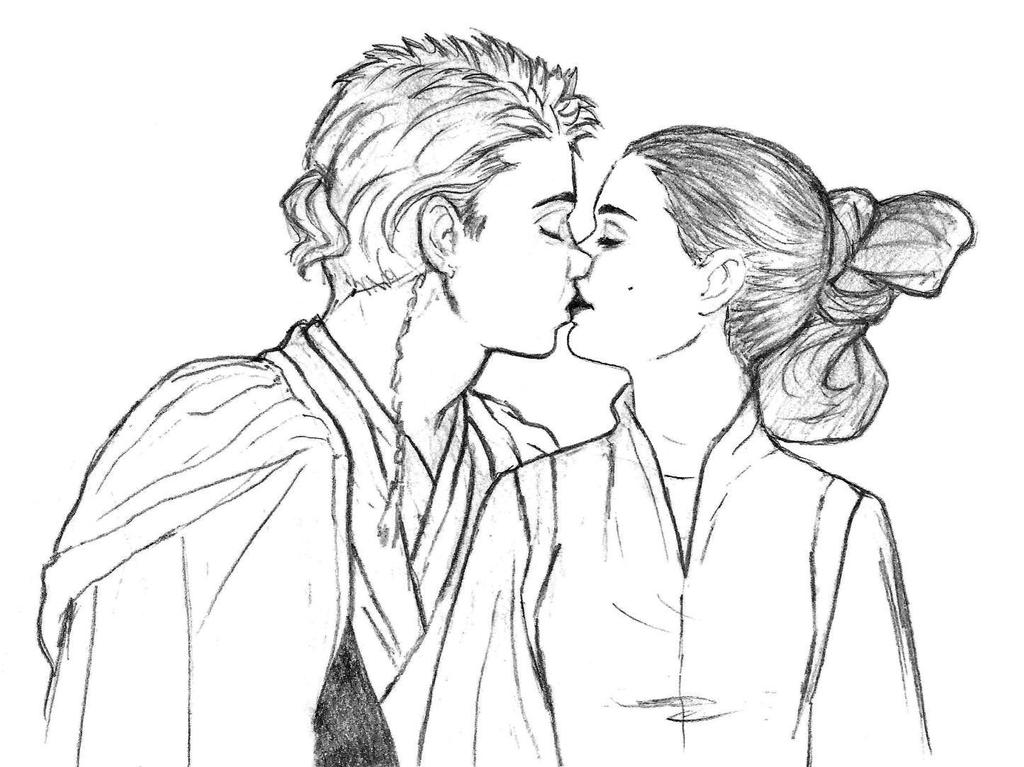 Anakin and padme kiss