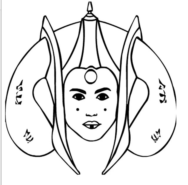 Star wars coloring pages portrait of padmã amidala free printable online coloring pages cartoon coloring pages free coloring pages