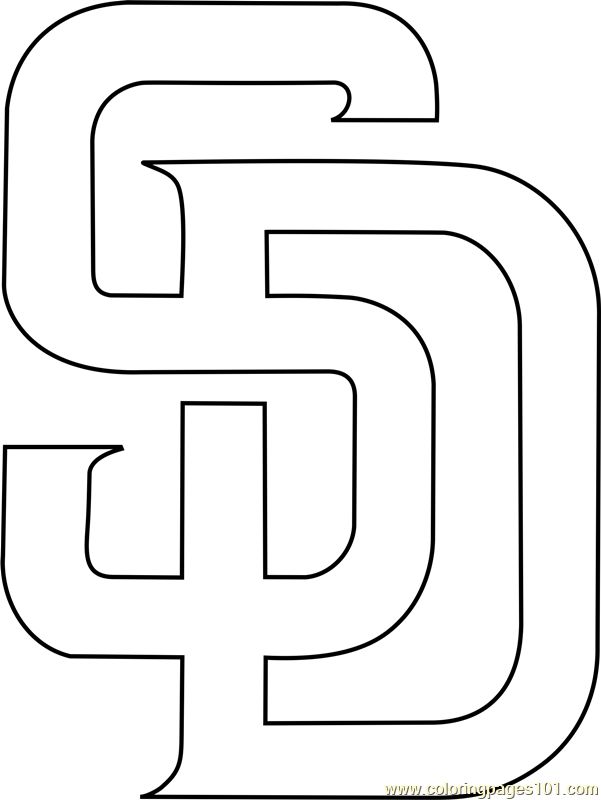 San diego padres logo san diego padres coloring pages sports coloring pages