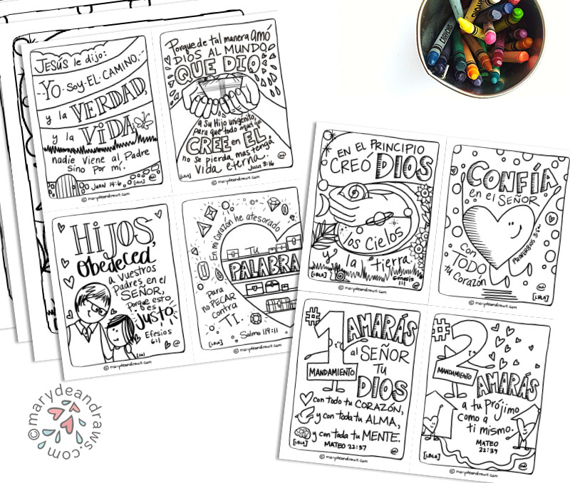 Printable bible verse coloring pages cards big truths for little hearts spanish