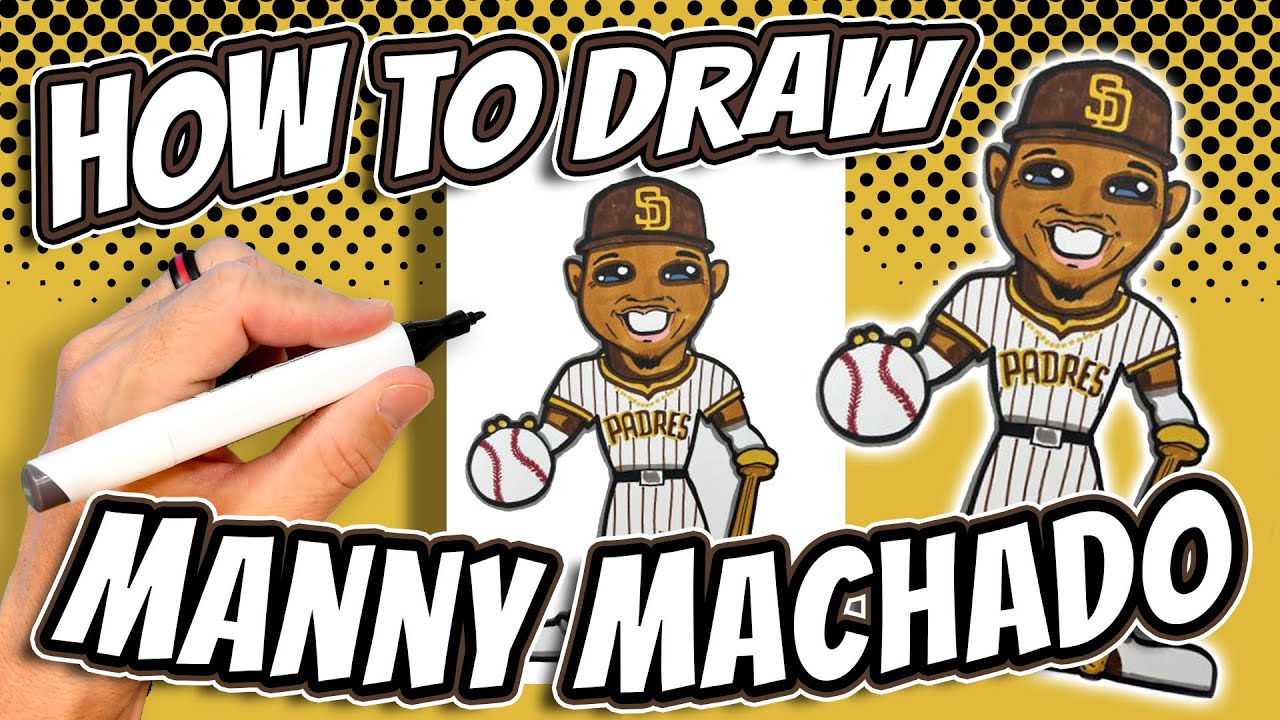 How to draw manny machado for kids