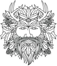 Wiccan pagan coloring pages coloring pages adult coloring pages holly king