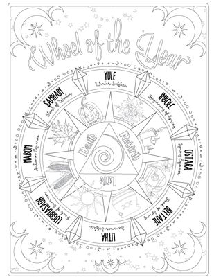 Coloring book of shadows witch coloring pages book of shadows printable coloring pages