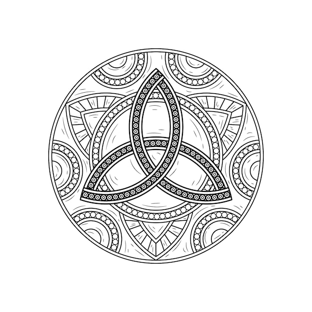 Free vector hand drawn wiccan symbol