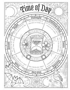 Book of spells witch coloring pages book of shadows coloring books