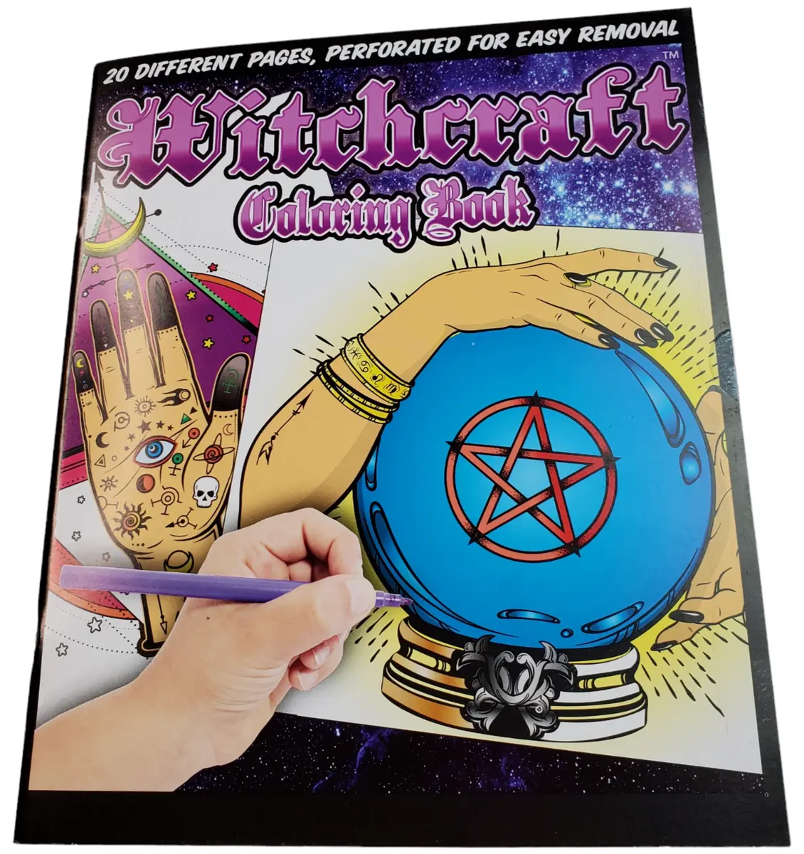 Witchcraft adult coloring book uniquely designs pages pagan halloween new