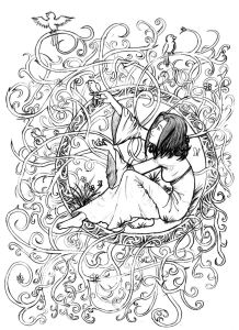 Princess coloring pages for adults kids