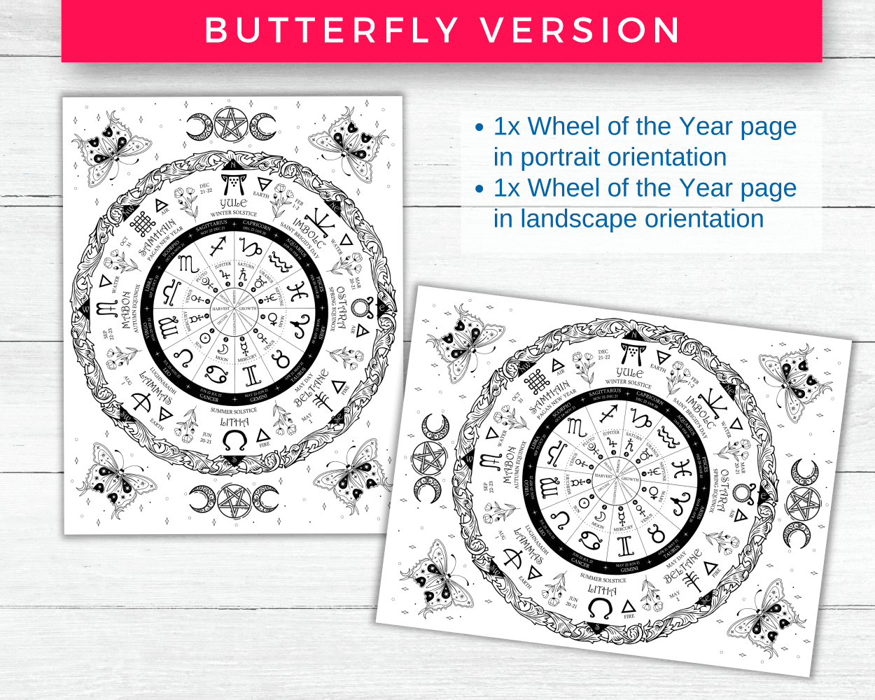 Wheel of the year coloring pages printable grimoire pages for