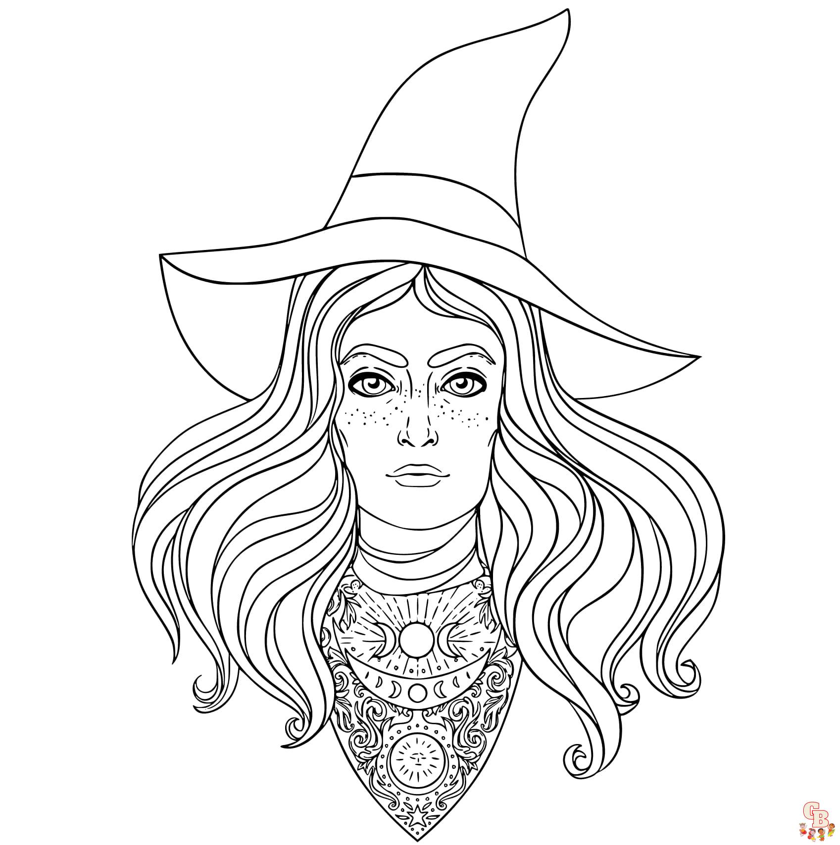 Printable wiccan coloring pages free for kids and adults