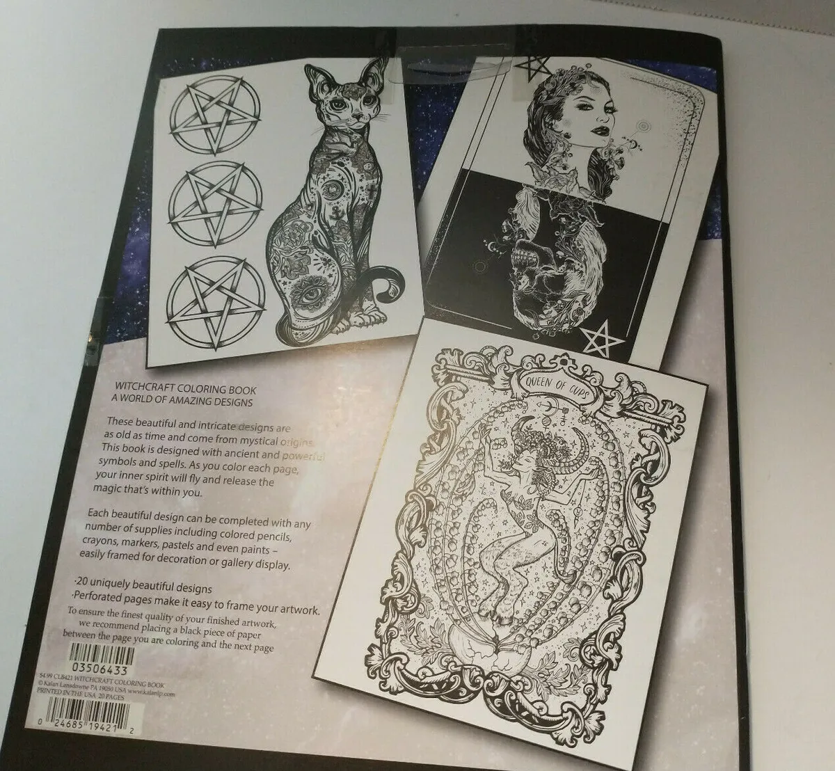 Witchcraft adult coloring book pages new pagan halloween