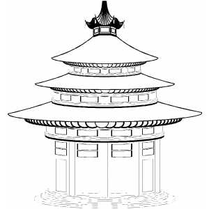 Pagoda coloring sheet