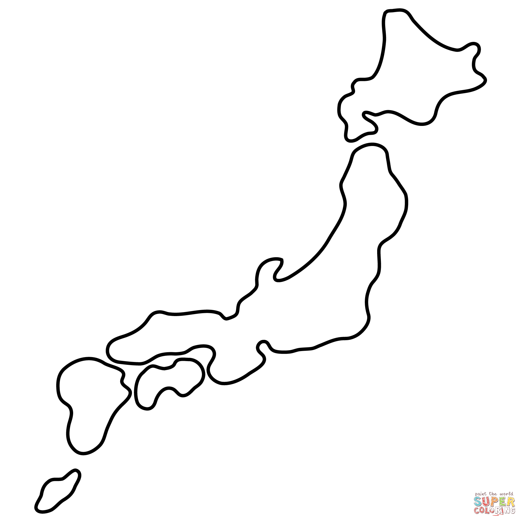 Map of japan emoji coloring page free printable coloring pages