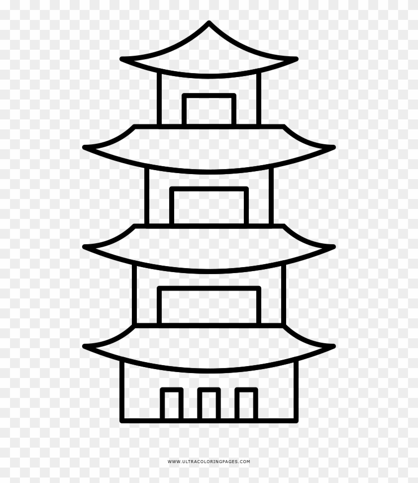 Pagoda coloring page