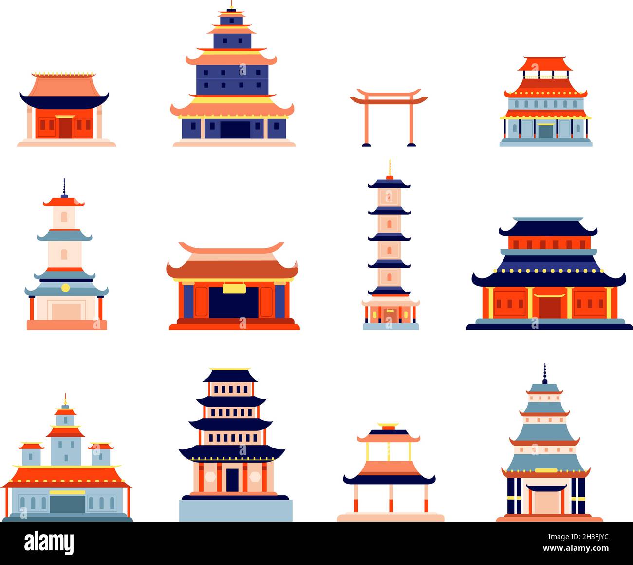 Asia town stock vector images