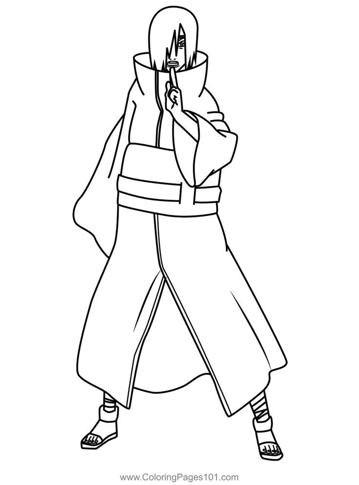 Nagato naruto coloring page naruto coloring pages color