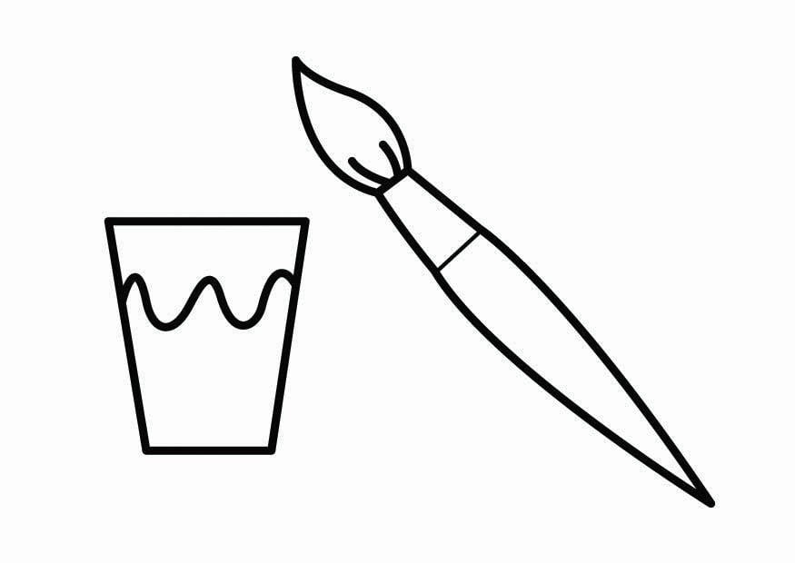 Coloring page paint corner