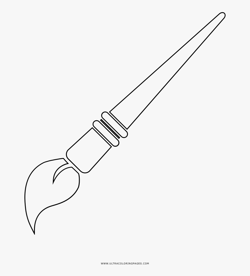 Paint brush coloring page