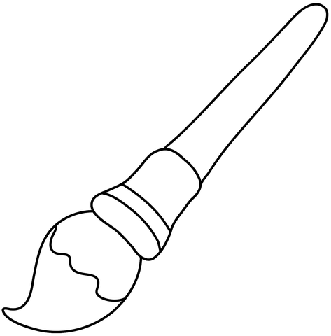 Paintbrush emoji coloring page free printable coloring pages