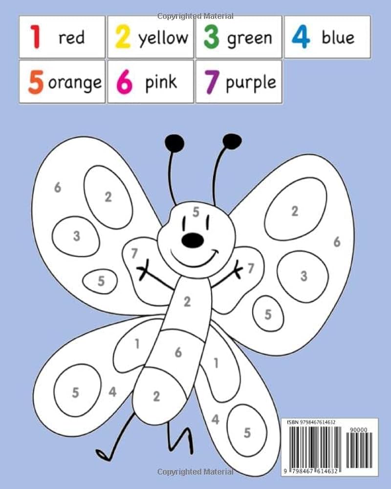 Paint by number bugs for kids ages