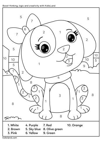 Download free color by number and educational activity worksheets for kids