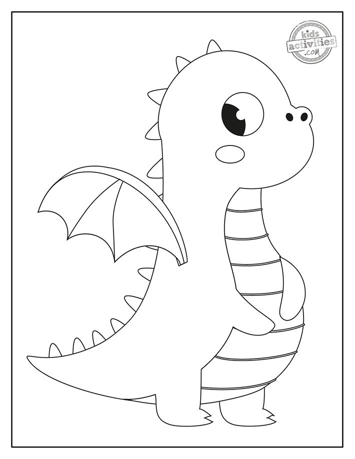 Cute printable baby dragon coloring pages kids activities blog