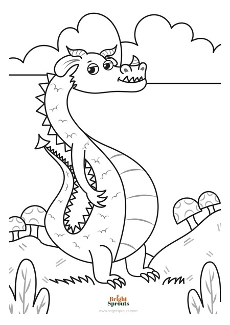 Free printable dragon coloring pages easy and realistic