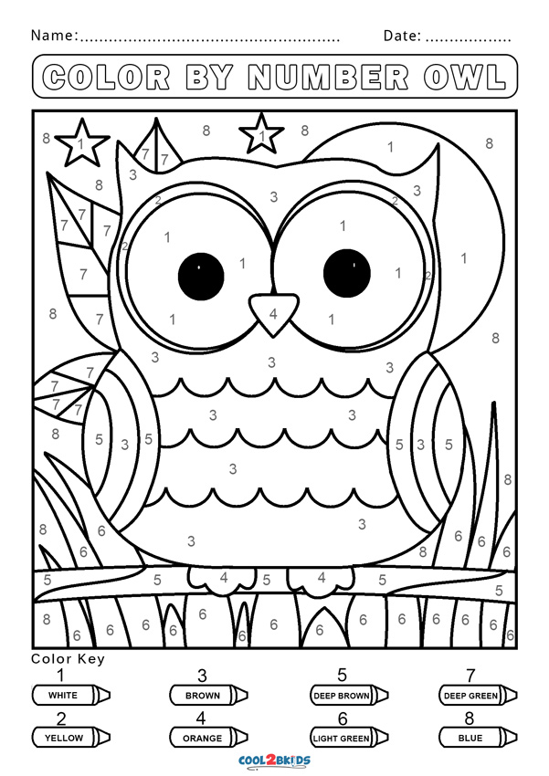 Free color by number worksheets