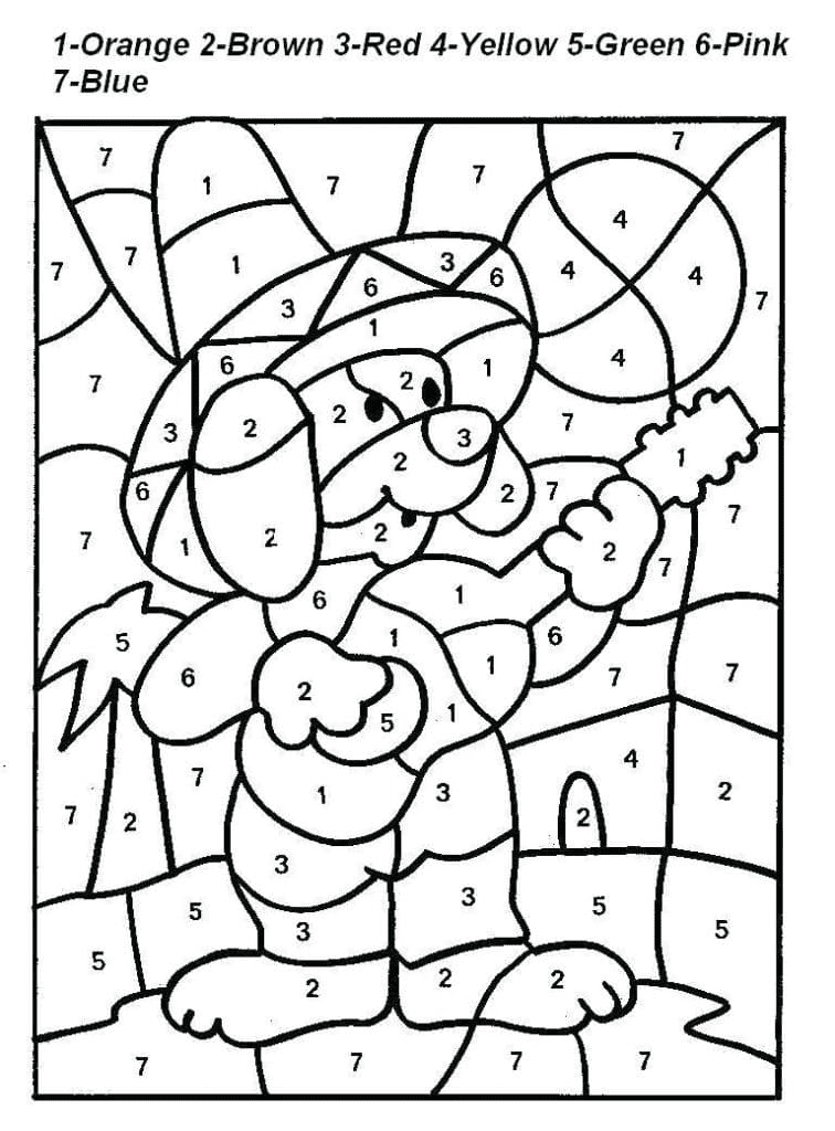 Color by number coloring pages