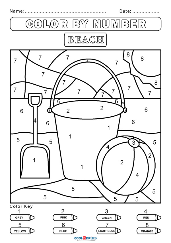 Free color by number worksheets