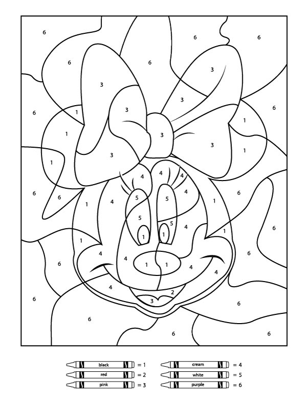 Free printable color by number coloring pages