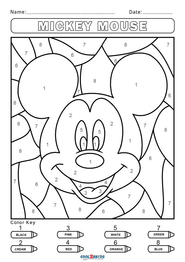 Color by number coloring pages