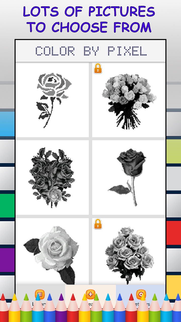 Roses color by number