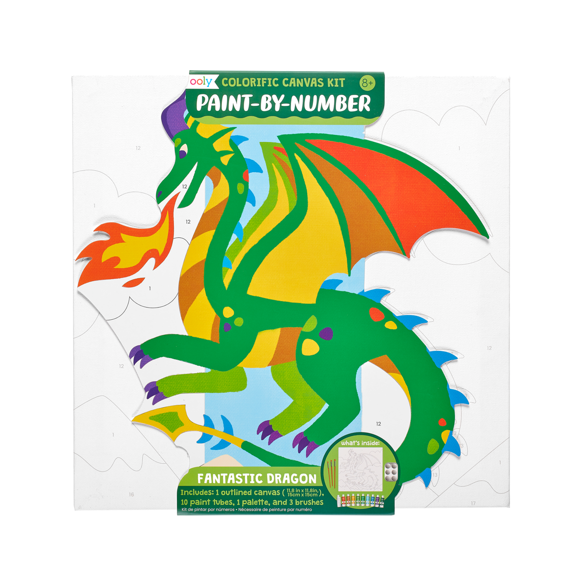 Colorific canvas paint by number kit