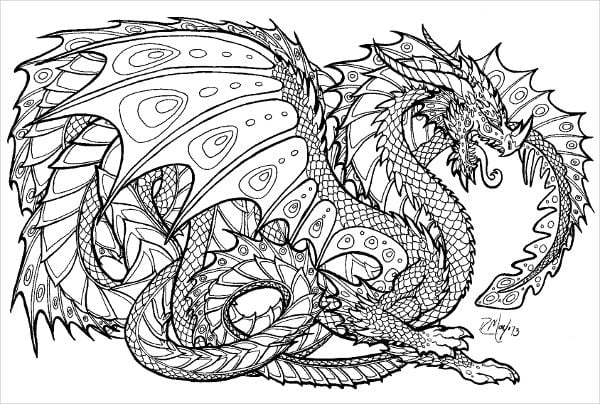 Dragon coloring pages