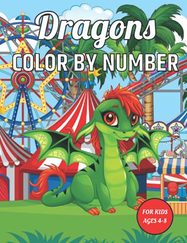 Dragon color by number for kids ages